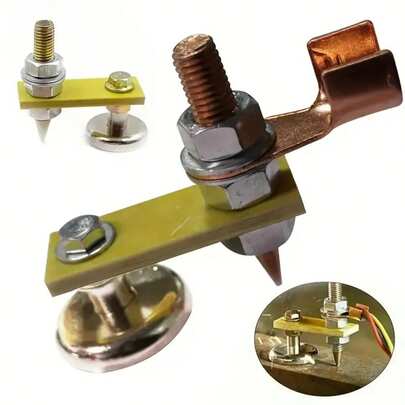 1pc Strong Magnetic Welding Ground Clamp - Welder Sheet Metal Repair Ground Wire Fixture Holder