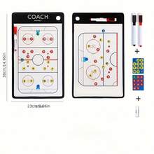 Portable Magnetic Basketball Training Board, Equipped With Magnetic Whiteboard Surface, Erasable Marker Holder And Tactical Board - Durable Foldable Design With Court Layout, Free Throw Line And Dunk Zone - Compatible With Smartphones/Tablets, Suitable For Both Men And Women - Ideal For Training, Practice And Match