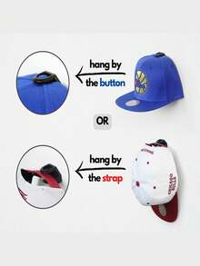 New Baseball Cap Hook, Seamless Cap Hook, Simple Storage, Hat Hooks, Modern Minimalist Wall Hanging Hat Hook, Minimalist Headphone Necklace Storage Hook, Perfect For Home Storage. - Black - View 2