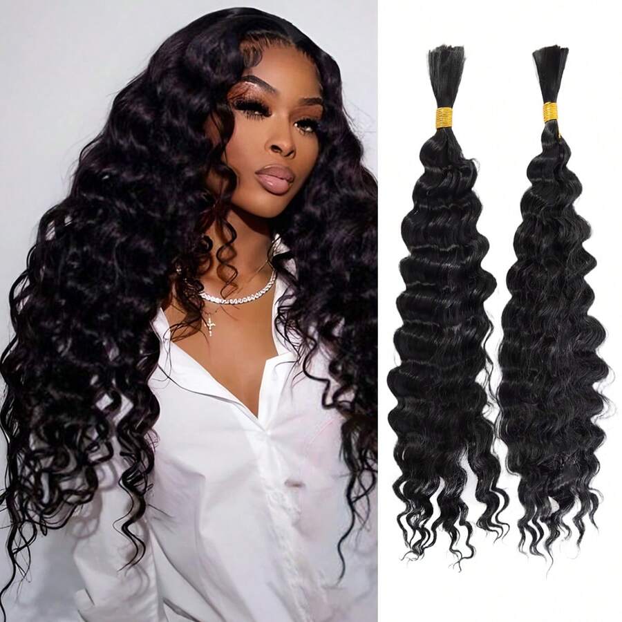 Deep Twist Crochet Braids Water Wave Latin Curl Long Hair Extensions Synthetic African Wig For Women - Natural Texture, Easy To Install