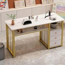 Mesa Para Manicura Doble Nivel Con 3 Cajones Organizador - Multicolor - Ver 5