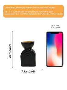 1个现代简约白色陶瓷香炉，金色镶边 - 时尚家居香氛架，适用于冥想、瑜伽和放松 | 装饰性桌面香薰扩散器，适用于客厅、卧室和办公室 | 中世纪拱形设计，带香锥/香棒烟灰缸 | 家居装饰爱好者的完美礼物 - 彩色 - 查看 10