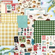 24/36PCS Retro Magazine Scrapbook Paper Pad, 5.9*5.9inch Single Side Heavyweight Vintage Kitchen, Polka Dot, Striped, Plaid Design Pattern Scrapbooking Paper, Perfect For Card Making, Crafting Projects, DIY Craft, Bullet Journals, Journal Supplies - Multicolor - View 7