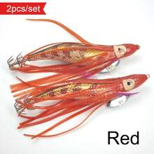 Avlcoaky 2pcs/Set Shrimp Fishing Lures Luminous Shrimp Bait For Night Squid Fishing