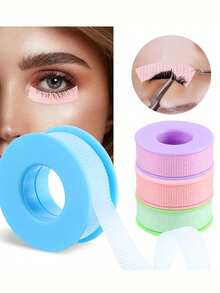 1pc Professional Silicone Eyelash Extension Adhesive Tape - Breathable Micro-Porous Bonding Strip, Fixation, Gentle & Non-Irritating, Easy Application & Cleaning, Eyelash Extension Adhesive, Beauty Enhancement, Secure Bonding Agent - Blue - View 2