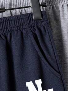 Boys' Letter Print Cargo Shorts - Multicolor - View 3