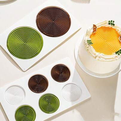 2 cavità/6 cavità Stampo da forno in silicone 3D a spirale, stampo multifunzionale per mousse, cioccolato, gelatina e caramelle, ideale per decorazioni di pasticceria e pasta di zucchero. Stampo per torte durevole e flessibile, adatto per utensili e accessori da cucina per la panificazione fai-da-te.