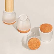 8pcs Chair Leg Floor Protectors, Bar Stool Leg Covers, Dining Table Chair Leg Pads, Suitable For Hardwood Floors, TPE Felt Furniture Pads - Multicolor - View 8