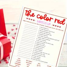 10pcs Red Valentine's Day Games, Valentine's Day, Fun Valentine's Day Games, Party Games, Valentine's Day Classroom Fun, Paint Me Red - Multicolor - View 3
