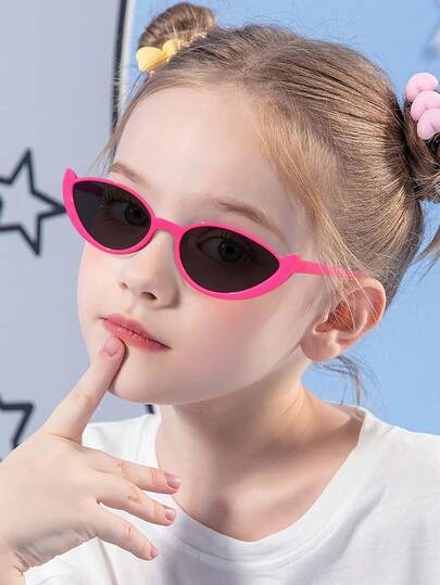 1 pieza Gafas de moda cómodas y ajustadas de policarbonato con marco geométrico vintage para niños y niñas de 3 a 8 años para salidas familiares