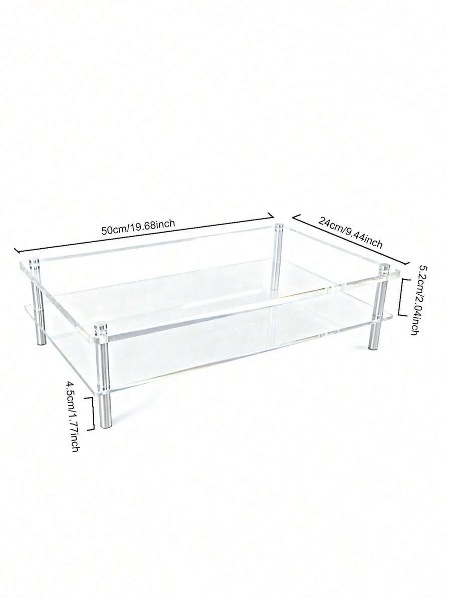 1个透明亚克力笔记本电脑增高架、显示器支架、台式电脑显示器增高架，30/40/50厘米 - 彩色 - 查看 1