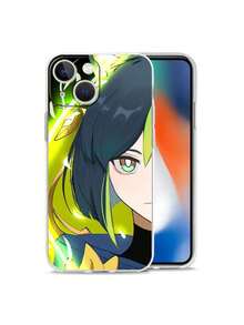 Custodia di lusso compatibile con 15 14 13 12 11 Pro Max X Xs XR 7 8 Plus, custodia per telefono cellulare con paraurti, custodia in TPU trasparente, custodia compatibile con Tighnari - a1 - Visualizzare 4