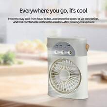 迷你可折叠便携式USB供电立式桌面风扇，插电式桌面空气冷却器 - 彩色 - 查看 4