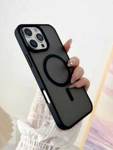 Defender MagSafe Magnetic Phone Case, Compatible With IPhone, Soft Shock-Absorbing, Black Phone Case - Black - View 2