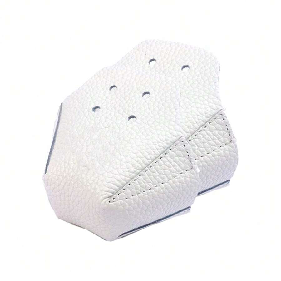 1 Pair Of Lychee-Patterned Roller Skate Toe Caps (4 Holes) | Stylish And Anti-Friction Protection For Quad Skates | Replaceable White Toe Caps - One Size Fits All