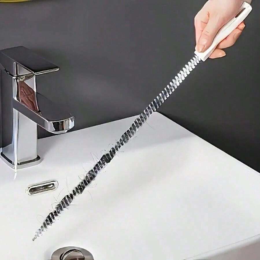 Flexible Steel Drain Snake For Hair Removal Highly Bendable Pipe Cleaning Tool For Kitchen Drains Durable Wire Clog Remover With Strong Construction - Silver - View 1