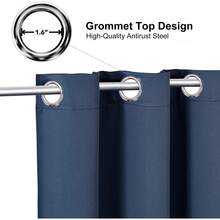 juego de 2 paneles con aislamientoérmico para oscurecer la habitación (azul piedra, 38 de ancho x 45 de largo) - Mostaza Amarilla - Ver 5