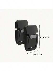 A Pair Of Black Hidden Laptop Floor Mat Stands, Keyboard Raise Stands, And Foldable Computer Heat Dissipation Stands