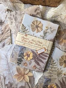 1 Pack Of 23 Sheets Embossed Autumn Leaf Decorative Paper, Suitable For Journaling, Scrapbooking And Crafts - Multicolor - View 2