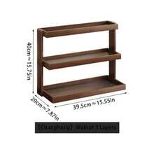 1 pièce Organisateur de bureau pratique et élégant à plusieurs niveaux, étagère de rangement pour thé/boissons sur le bureau - Marron - Voir 7