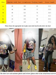 VHUTHK (220 Pure Cotton T-Shirt)    Men's Summer Round Neck Short Sleeved Casual Pure Cotton Print  Y2k Style - màu đen - Xem 6