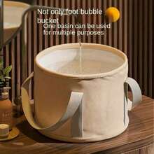 Portable Folding Foot Bath With Insulation - Multifunctional Deep Basin With Aluminum Film Insulation, Odorless, Cordless Use Foot Spa Bucket - 1 - View 4