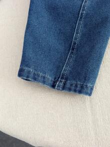 时尚韩版儿童拼布休闲牛仔裤