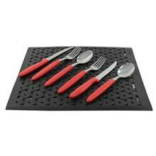 Kit Protetor de Pia e Escorredor de Louças Pratos Talheres C - Preto - Visão 5