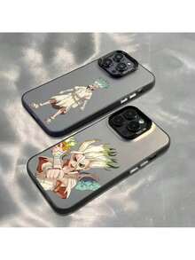 Funda de teléfono Anime Comics Dr.STONE compatible con 16 15 Plus 14 13 12mini 11Pro Max, cubierta trasera mate a prueba de golpes, funda compatible con funda  17 pro max, funda  17 pro, funda  17, funda  16, funda  16 pro max, funda  15. - Z3 - Ver 3