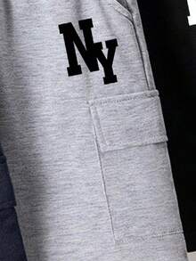 Boys' Letter Print Cargo Shorts - Multicolor - View 4