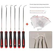 4pcs/6pcs/10pcs Oil Seal Mini Precision Hook Puller Disassembly Tool Kit, With O-Ring Gasket Seals, Suitable For Automotive - A - View 17