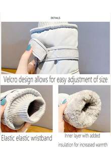 1 Pair Women's Professional Ski Gloves - Thick Fleece Windproof Cold-Proof Outdoor Skiing Warm Gloves, Bicycle Riding Anti-Cold Gloves, Non-Slip Palm, Touchscreen Compatible - Multicolor - View 3