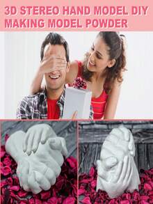 3D Hand Molding Powder, Romantic Anniversary Gift Model DIY. Our Hand Mold Kit Contains Seaweed Extracts, Plaster, And Silica Gel. It Can Enhance And Promote Mutual Communication, Leaving Wonderful Memories.