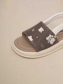 2022 Summer New Kids Sandals, Girls Casual Fashion Versatile Soft Bottom Round Toe Open Toe Flat Sandals, Student Sandals, Princess Sandals, Girls Fashion Flat Beach Sandals - Coffee Brown - View 6