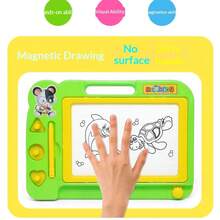 Reusable Colorful Cartoon Drawing Board, Erasable Graffiti Board, Dust-Free & Ink-Free, Portable Gift For Boys & Girls - Blue - View 3