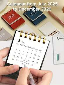 2026 Mini Calendar And Mini Christmas Tree Ornaments - Ideal For Offices And Schools, Geometric Design, Perfect Back-To-School Gift, Christmas Gift, Mini Calendar And Small Christmas Tree, Desktop Ornaments, Suitable For Desk And Office Decorations, Mini Desktop Calendar, New Year's Gift, Greeting Gift, Desktop Ornaments, Suitable For Desk And Office Decorations - Multicolor - View 9