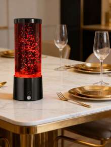 1個 RGB 變色水母熔岩燈，雙 USB 與電池供電海洋夜燈，臥室、遊戲室、家居裝飾室內氛圍燈，節日與生日禮物，不含電池 - 彩色 - 查看 7