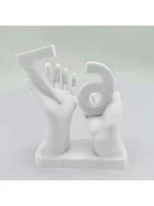 3D Printed Hand-Shaped Decor Figurine Holding Number 67, Creative Home Decoration, Suitable For Garden, Office Desk, Perfect Gift