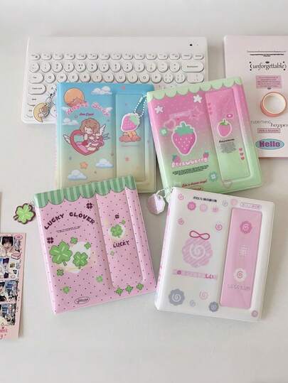 1pc Transparent Insert Page Student Photo Album, Classified Storage, High-Quality Desk Decor Memorabilia