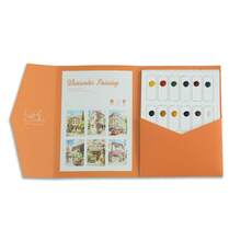 1 Stück kreatives Aquarellmalbuch für Erwachsene, Spaß Malbuch, Lässig Kritzelblock, geeignet als Geburtstags-, Feiertags-, Neujahrs-, Valentinstags- oder Ramadan-Geschenk (inklusive 1 Pinsel) - Verschiedenfarbig - Übersicht 11