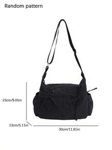 Túi đeo chéo nữ kiểu dáng giản dị, tối giản, nhẹ nhàng, thiết kế xếp ly nhỏ gọn với nơ trang trí, dung tích rộng rãi, tiện lợi cho du lịch, phù hợp cho học sinh, công sở, cũng có thể dùng như túi đeo vai. - Nhiều màu - Xem 5