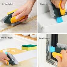 1 perie de curățare a crăpăturilor, perie de curățare a podelelor 2 în 1, perie de curățare portabilă multifuncțională, perie fără puncte moarte, accesorii ideale pentru casă, potrivită pentru curățarea ferestrelor, crăpăturilor, sobelor, ușilor, meselor de spălătorie