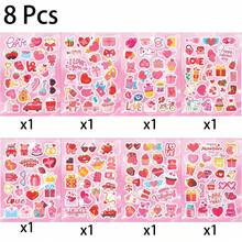 8/16/32/48张情人节爱心贴纸，多种款式，手工贴纸，情人节礼物，适合男孩、女孩、儿童，可用于DIY手工和课堂派对，趣味情人节交换活动 - 情人節 - 查看 8