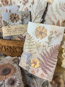 1 Pack Of 23 Sheets Embossed Autumn Leaf Decorative Paper, Suitable For Journaling, Scrapbooking And Crafts - Multicolor - View 4