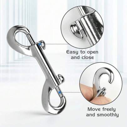 2/4/6/8个装耐用锌合金双头扣，3.5英寸防锈金属登山扣，适用于狗绳、水桶、钥匙链、攀爬钩 - 室内/室外均可使用，五金工具，五金配件，登山扣钥匙链，狗用品，狗攀爬扣，假链环，卡扣，狗链连接器，触发扣，头盔带扣，水桶，旋转支架，安全帽灯扣，不锈钢狗绳登山扣，登山扣，带扣的纽扣套装，旋转卡扣