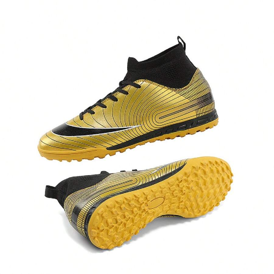 Men's Football Shoes, Lightweight Professional Sports Football Shoes, Men's And Women's Sports Shoes, Suitable For Various Fields - Gold - View 1