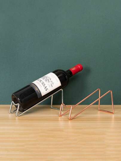 2 piezas Estante de vino de sobremesa, Estante de botellas de vino de metal simple, Organizador de botellas de vino, Almacenamiento de botellas de vino, Estante de vino perfecto, Exhibición de vino de sobremesa, Soporte para botellas de vino, Decoración del hogar de cocina, Utensilios de cocina, Regalo perfecto para amantes del vino, Adecuado para gabinetes, bodegas, bares, armarios de vino y despensas.