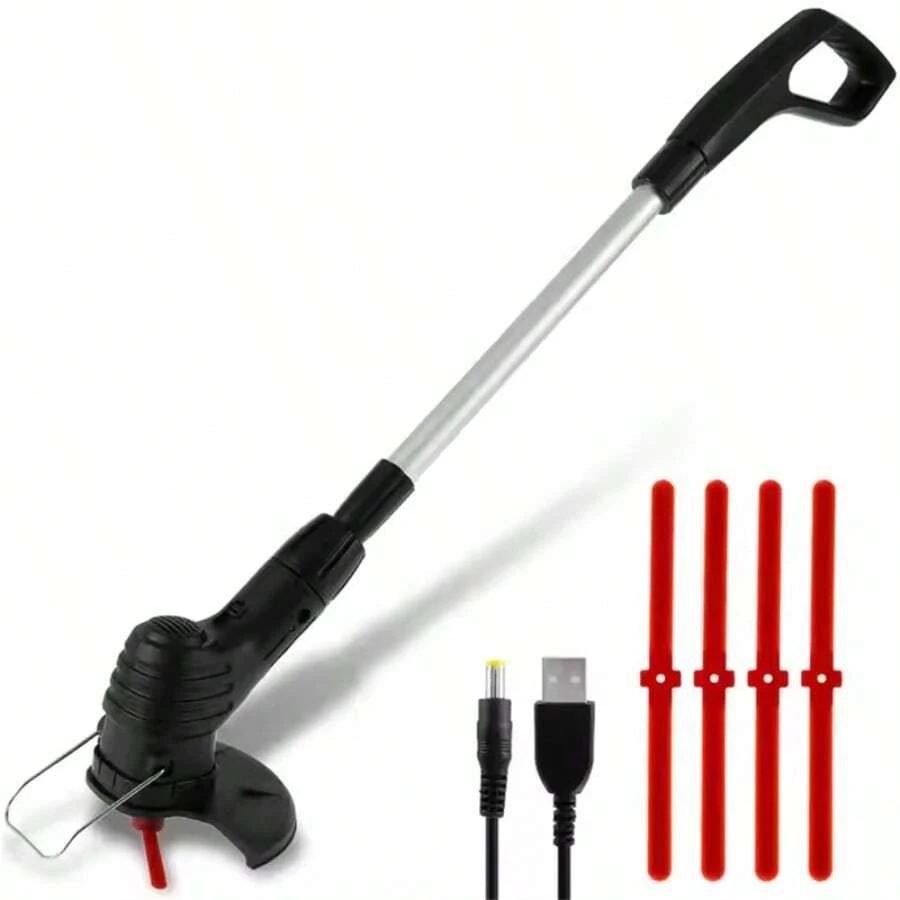 Desbrozadora Inalambrica,podadora/cortadora De Pasto Electri - Negro - Ver 1