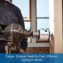 LENOX Tools Sierra perforadora, bimetálica, ranura de velocidad, arborada, 2-1/8 pulgadas (1772951)(default) - Multicolor - Ver 6