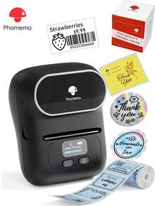 Phomemo M110 Label Makers Barcode Label Printer Bluetooth Label Maker Portable Thermal Printer For Small Business, Address, Barcode, Logo, Clothing, Mailing, Retail, Sticker Printer , With 2 Roll 40*30mm Label (1 Roll Inside The Printer) - Multicolor - View 16